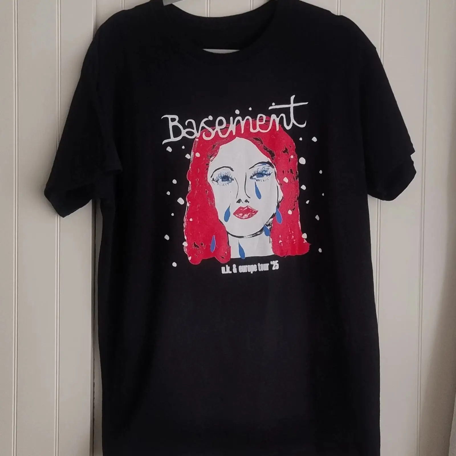 Vintage Fashion Uk - Футболка Basement UK Europe Tour, винтажная,