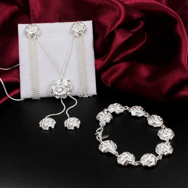 Vintage Fashion Necklace - Модный комплект украшений из стерлингового серебра