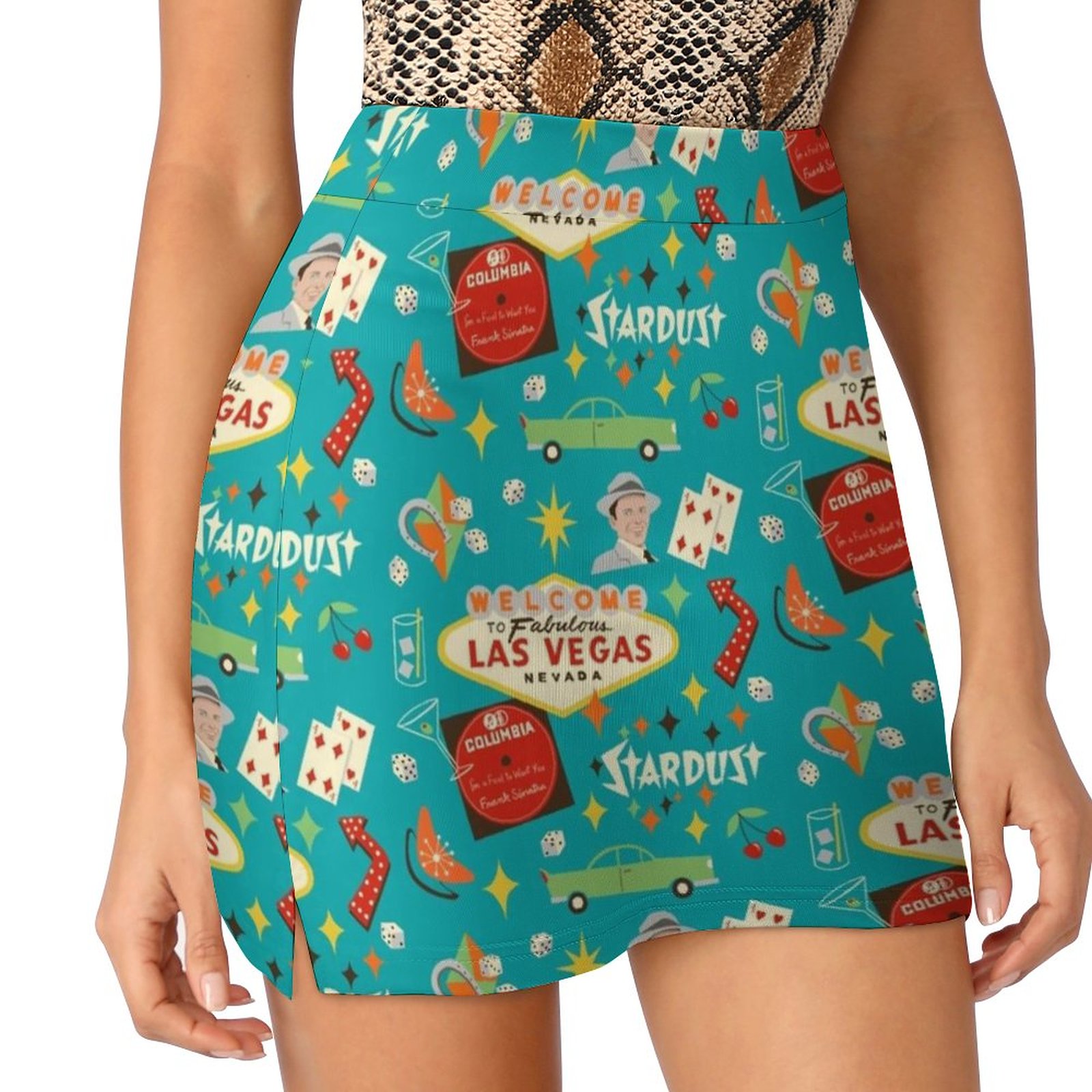 Vintage Vegas Fashion - Винтажная корейская модная юбка Лас-Вегаса, летние