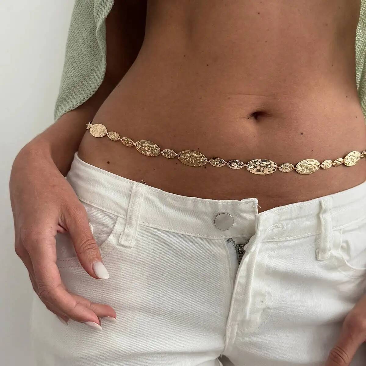 Vintage Fashion Trends - IngeSight.Z Простая винтажная металлическая цепочка на