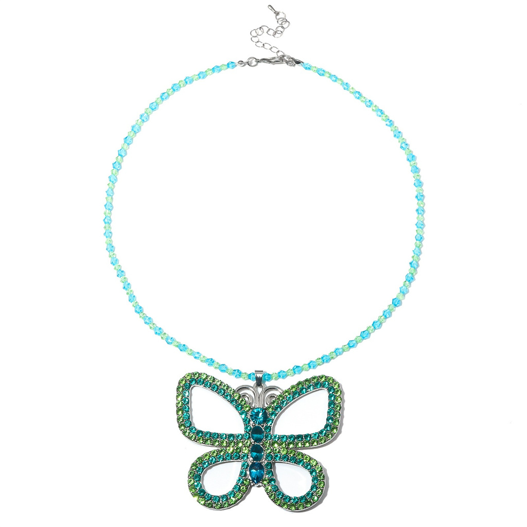 Vintage Fashion Necklace - Ожерелье-чокер с подвеской в виде бабочки