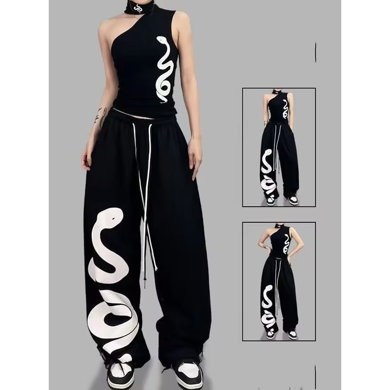 Retro Track Pant - Женские широкие спортивные штаны Y2k в