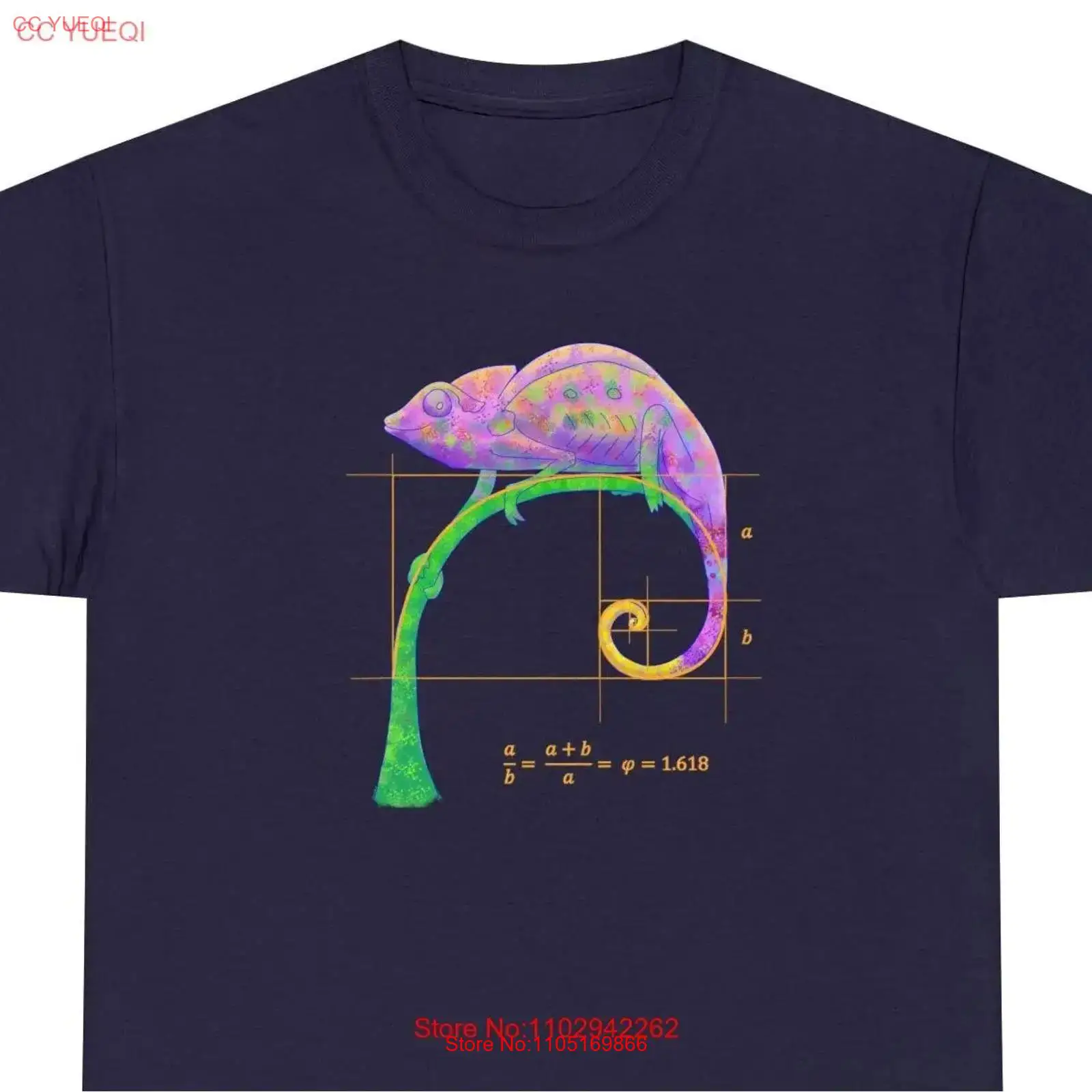 Vintage Fashion Uk - Футболка Fibonacci Chameleon, британский дистрибьютор, винтажная